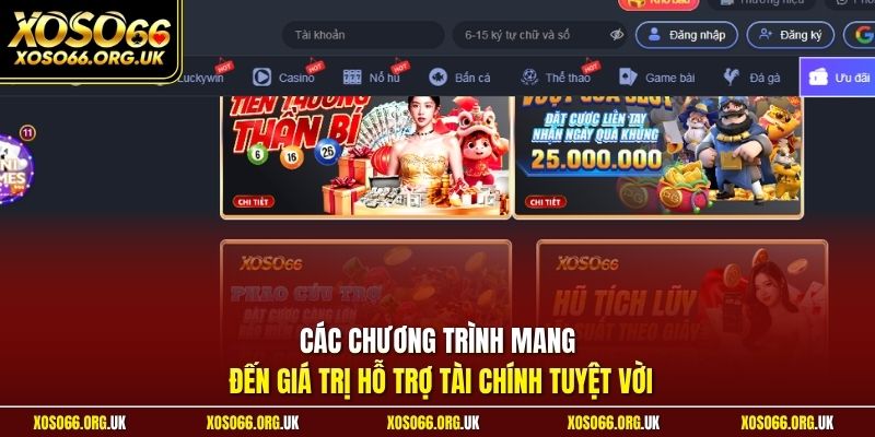 Các chương trình mang đến giá trị hỗ trợ tài chính tuyệt vời