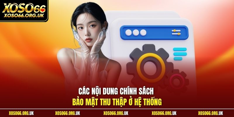 Các nội dung chính sách bảo mật thu thập ở hệ thống